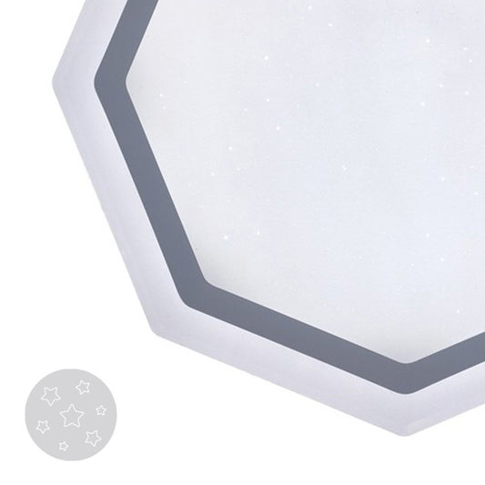 Plafón OTTO fabricado en PC color blanco con efecto estrellas
