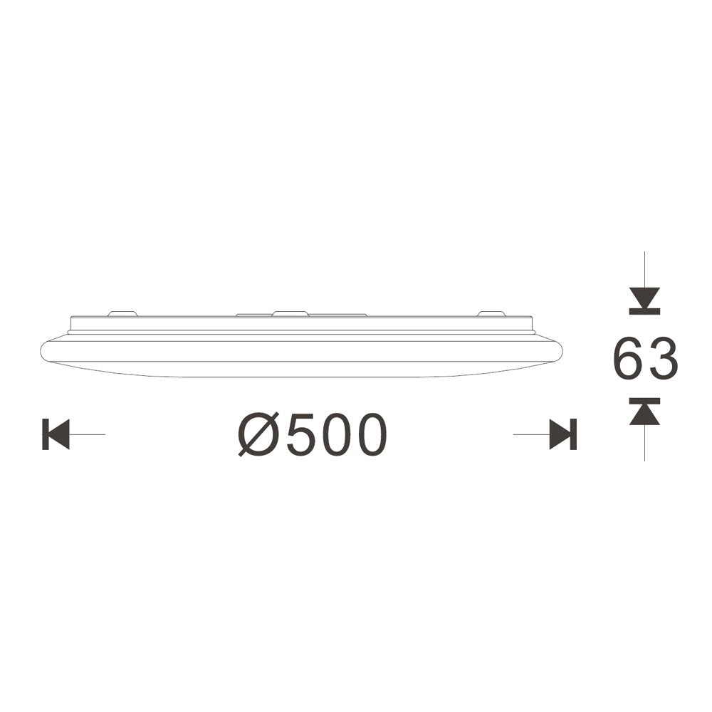 Plafón LED Pro con temperatura de color ajustable 2700-6500K
