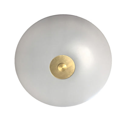 Plafón fabricado en aluminio y acrílico color dorado