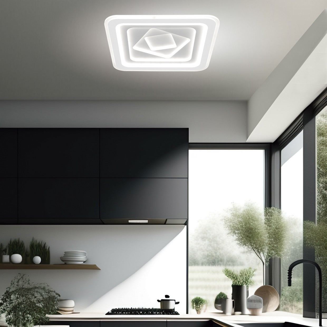 Medidas Plafón LED Rado Blanco 97W AJP/Alemar Ref. 11504 - LuzGuru.com
