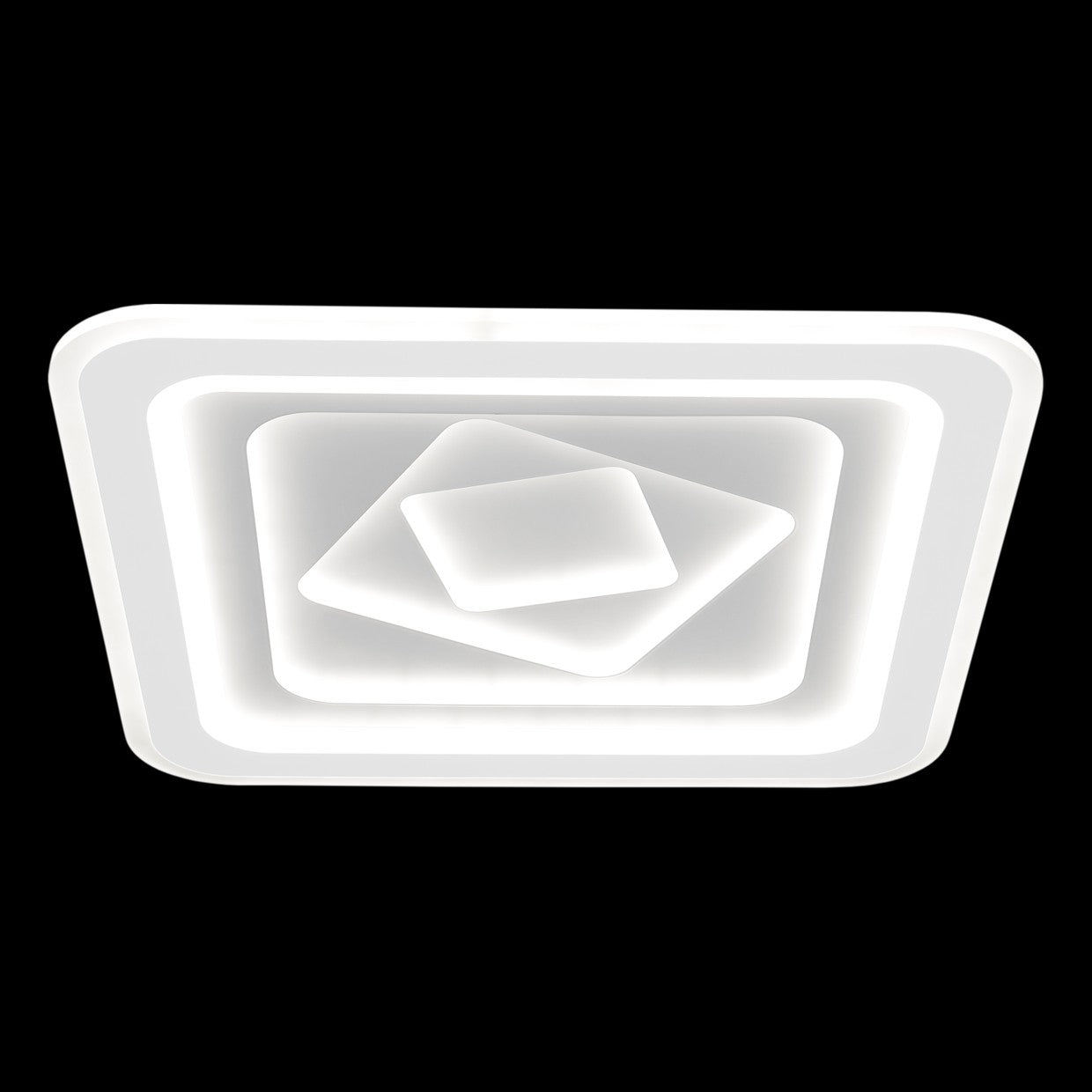 Medidas Plafón LED Rado AJP/Alemar 11504: Diagrama con dimensiones detalladas del Plafón LED Rado blanco de 97W, 5327 lúmenes y 4000K.  Luzguru.com
