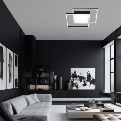 Medidas Plafón LED Tonga Negro 40W AJP/Alemar Ref. 11465 - luzguru.com
