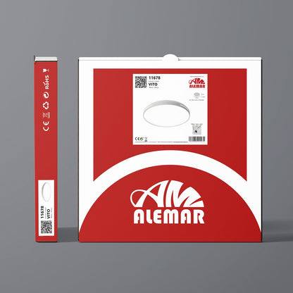 Plafón LED Vito 40cm AJP/Alemar (Ref. 11678): Medidas detalladas. Iluminación moderna y eficiente para tu hogar.  Compra en luzguru.com
