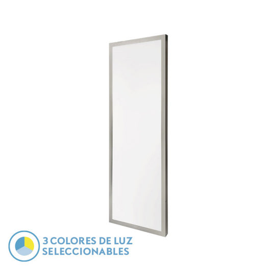 Panel LED de Superficie Llano 72 W 90 cm Níquel Fabrilamp - vista principal | Fabrilamp / Abrila