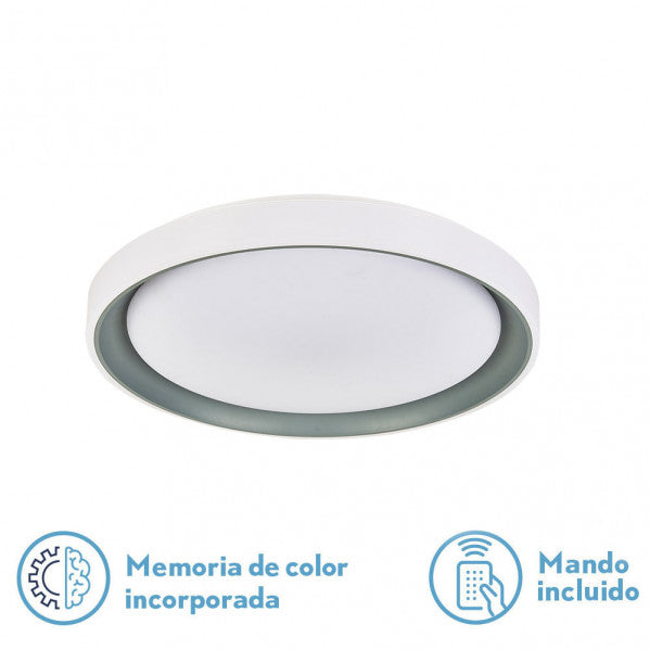 Plafón Luanda 48W LED Gris - Vista frontal