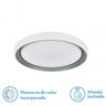 Plafón Luanda 48W LED Gris - Vista frontal