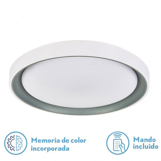 Plafón Luanda 72W LED Gris y Blanco - Vista frontal