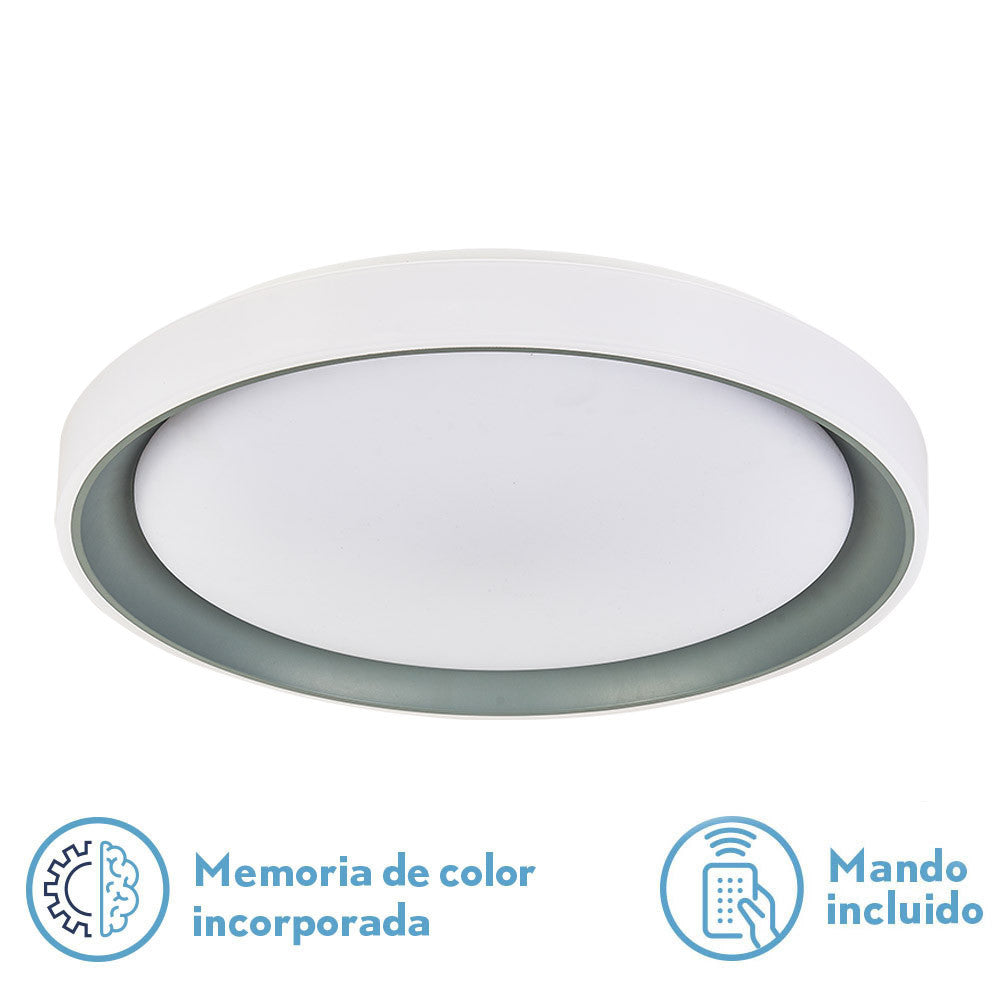 Plafón LED Luanda Gris Fabrilamp / Abrila 146195228