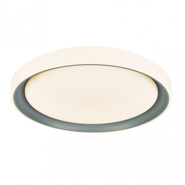 Plafón Luanda 72W LED Gris y Blanco - Detalle del diseño