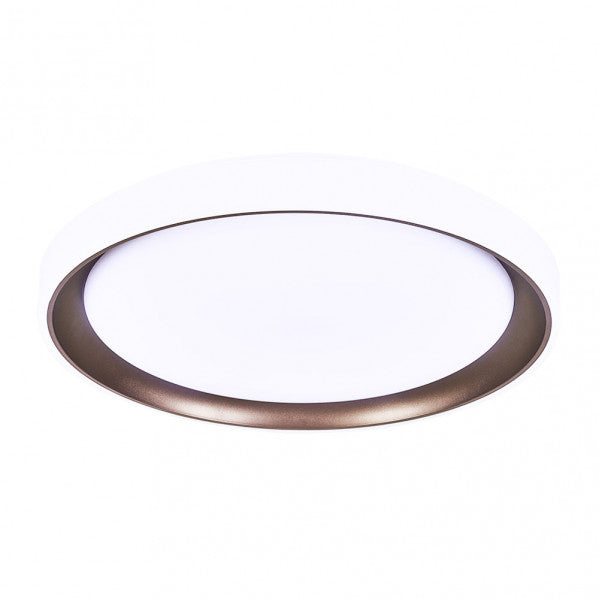 Plafón Luanda 72W Marrón, instalación en superficie, fácil montaje.