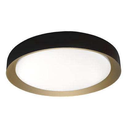 Plafón LED Lucy Fabrilamp / Abrila, diseño moderno en negro y oro, ref. 219085016