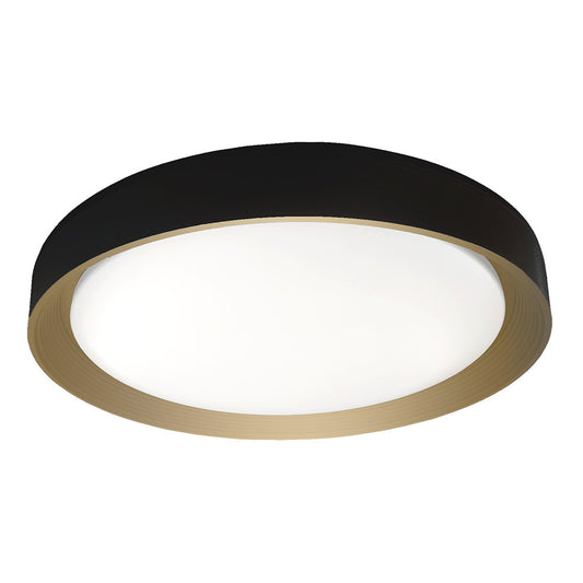Plafón LED Lucy Fabrilamp / Abrila, diseño moderno en negro y oro, ref. 219085016