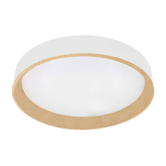 Plafón LED Morgan Blanco y Haya Fabrilamp / Abrila, referencia 218585068