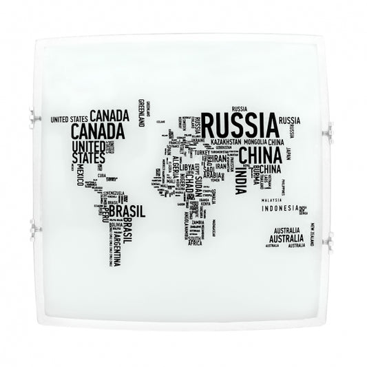 Plafón de Techo Mundi 2xE27 30x30 cm Blanco Fabrilamp - vista principal | Fabrilamp / Abrila