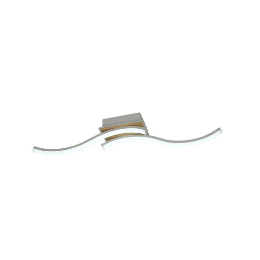Plafón LED Murray Fabrilamp / Abrila 244583268 blanco y haya