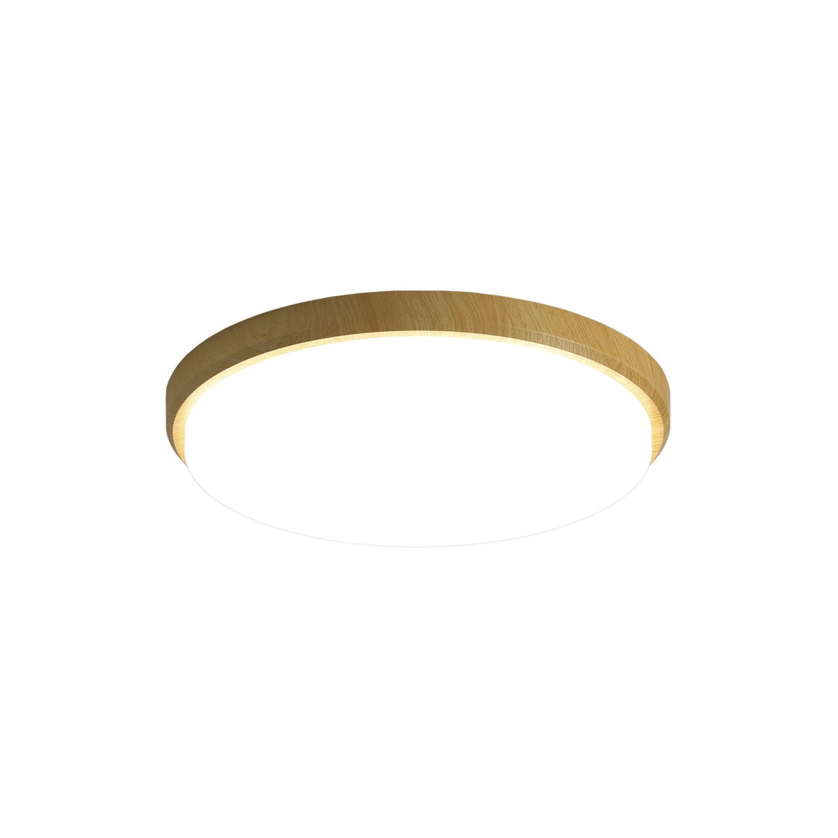 Plafón LED de Techo Nesta 30W Exterior AJP - 23 cm, Blanco / Madera | AJP / Alemar · Ref. 12371