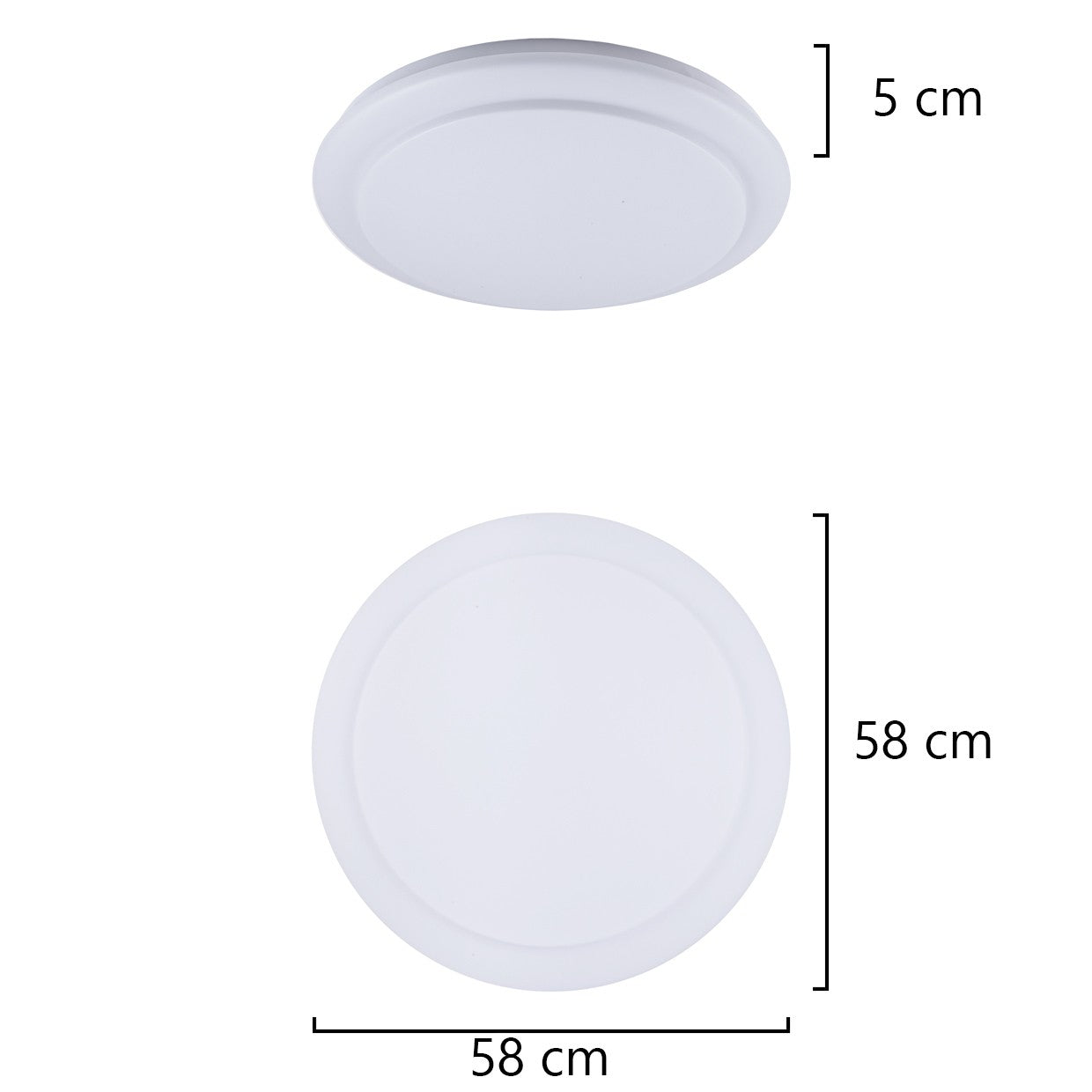 Medidas Plafón LED Nuno Blanco AJP/Alemar Ref. 11273 - 70W, 5600lm, 4000K.  Luzguru.com
