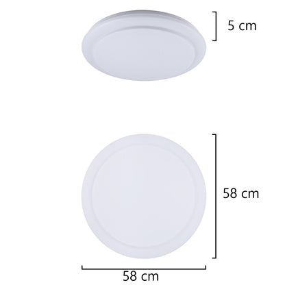 Medidas Plafón LED Nuno Blanco AJP/Alemar Ref. 11273 - 70W, 5600lm, 4000K.  Luzguru.com
