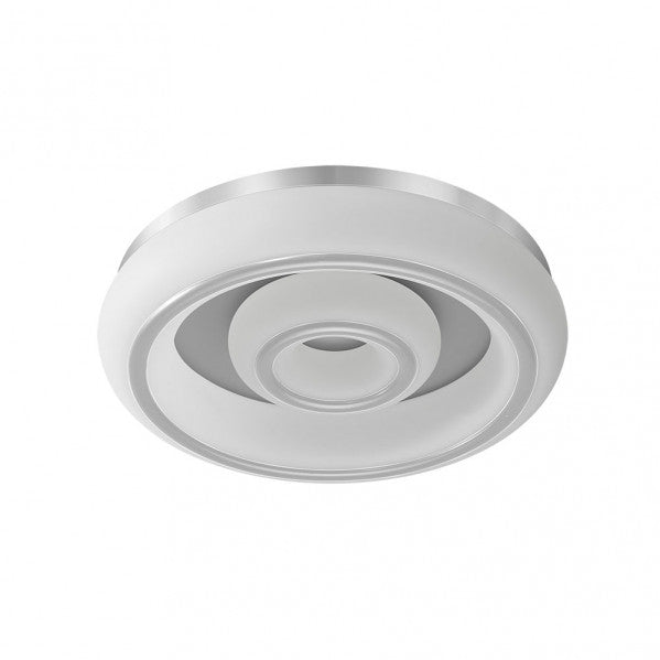 Plafón Paris LED 66W Blanco/Plata de Fabrilamp, diseño moderno y elegante para interiores.
