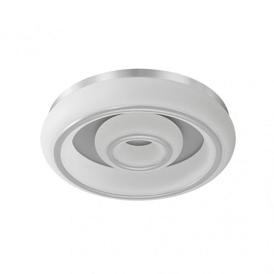 Plafón Paris LED 66W Blanco/Plata de Fabrilamp, diseño moderno y elegante para interiores.