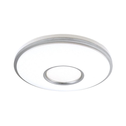 Plafón LED Perote 36W 39 cm Blanco y Plata con Mando Fabrilamp - vista principal | Fabrilamp / Abrila