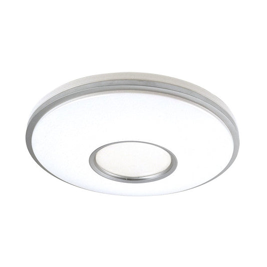 Plafón LED Perote 60W 49 cm Blanco Plata con Mando Fabrilamp - vista principal | Fabrilamp / Abrila