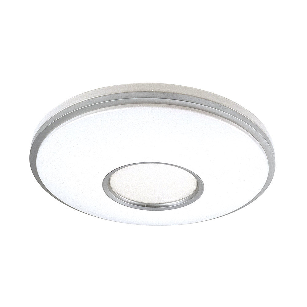 Plafón LED Perote Fabrilamp / Abrila 245384510 regulable en blanco y plata