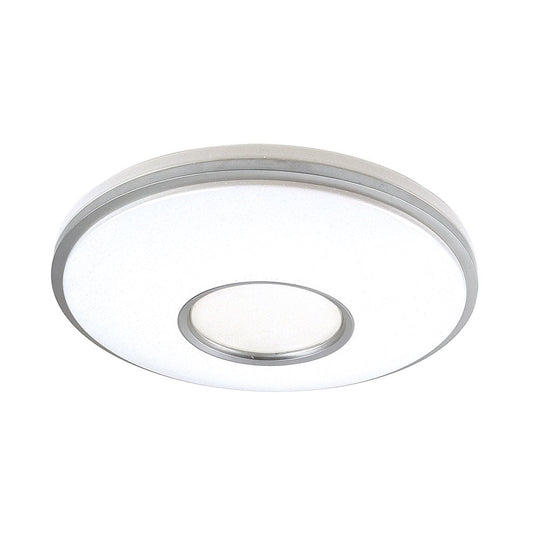 Plafón LED Perote Fabrilamp / Abrila 245384510 regulable en blanco y plata