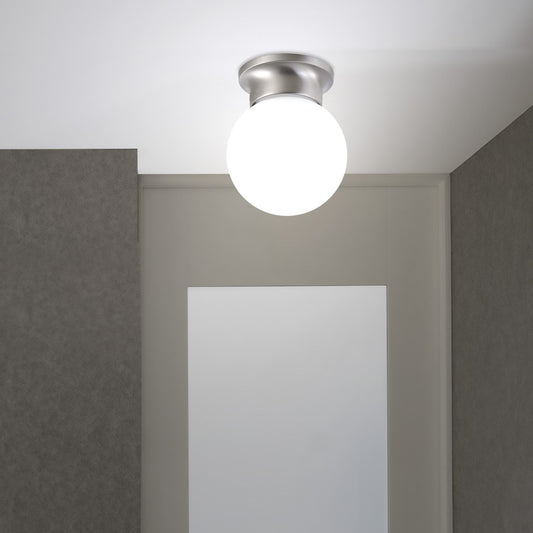 Plafón Primus Níquel Satinado AJP/Alemar Ref. 10375 - Detalles del diseño elegante y funcional. LUZGURÚ
