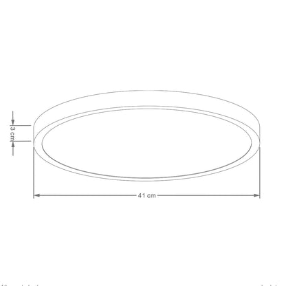 Plafón de Techo LED Rue Cambio de Color AJP - 40 cm, Blanco / Madera Oscura | AJP / Alemar · Ref. 12315