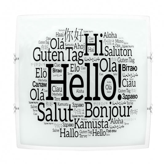Plafón de Techo Saludo 30x30 cm Blanco 2xE27 Fabrilamp - vista principal | Fabrilamp / Abrila