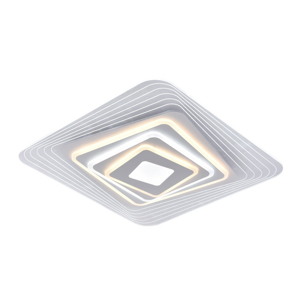 Plafón Ara fabricado en metal color blanco con tecnología Smart