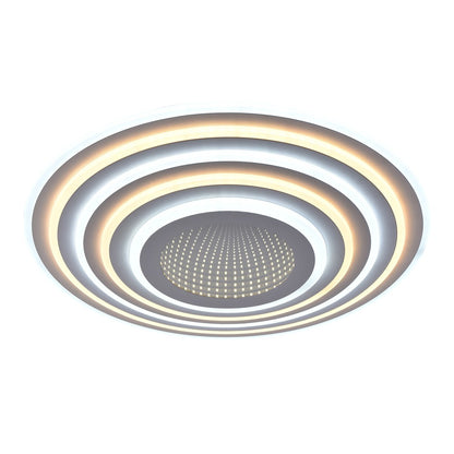 Plafón fabricado en Espejo color Blanco con efecto 3D