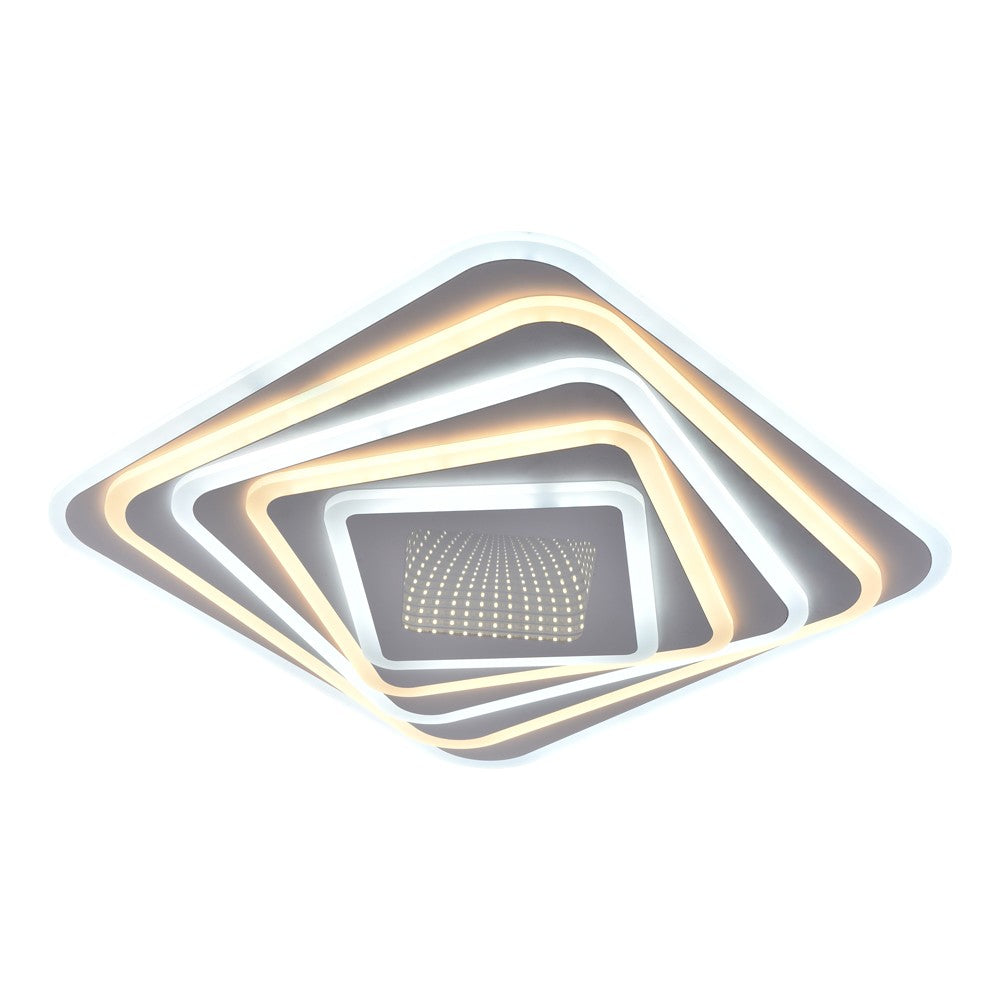Plafón Mei fabricado en Espejo color Plata