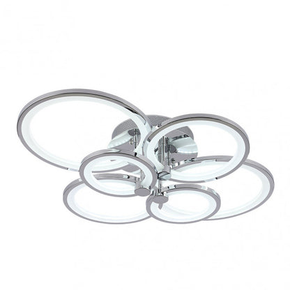 Plafón LED Sydney 134 W Regulable con Mando a Distancia Cromo Fabrilamp - vista principal | Fabrilamp / Abrila