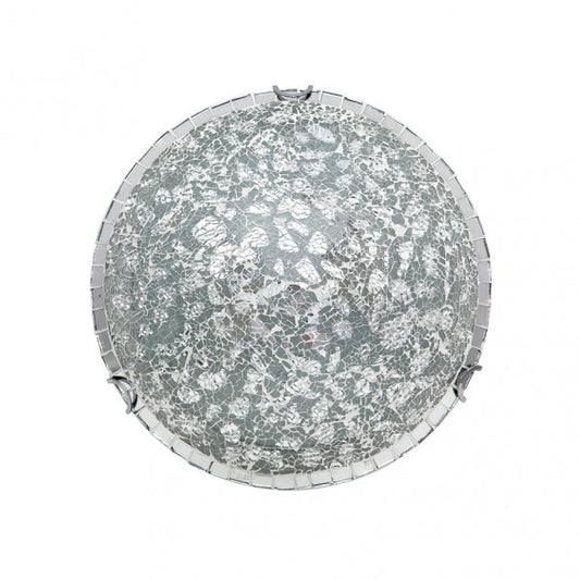 Plafón de Techo Tenor 30 cm Cromo Mosaico 2xE27 Fabrilamp - vista principal | Fabrilamp / Abrila