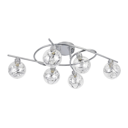 Plafón Varanasi 6 luces Fabrilamp / Abrila, lámpara de techo moderna 154486020