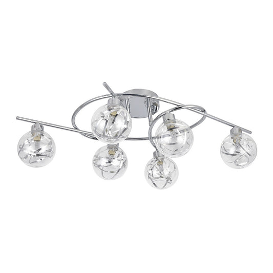 Plafón Varanasi 6 luces Fabrilamp / Abrila, lámpara de techo moderna 154486020