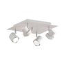 Plafón LED GU10 Cuadrado CristalRecord 001-2150-4-125