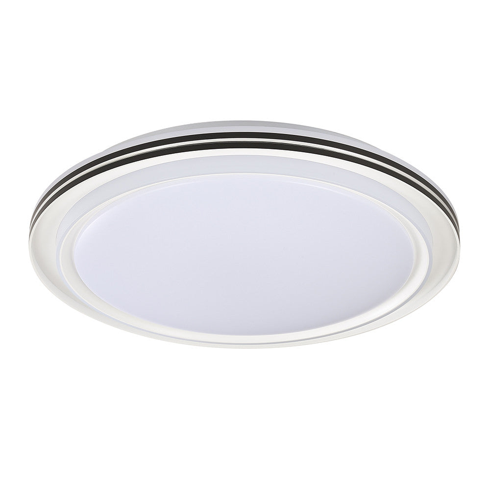 Plafón LED Yunke Fabrilamp / Abrila regulable blanco y negro, ref. 243984009