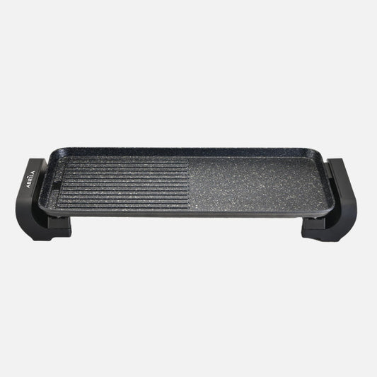Plancha de Asar y Grill Eléctrico Tokachi 1800 W Negro Cerámica Fabrilamp - Vista frontal principal en fondo blanco | LuzGurú