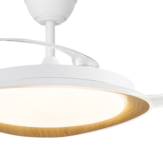 Ventilador Plenn fabricado en Hierro y ABS color Blanco y Madera