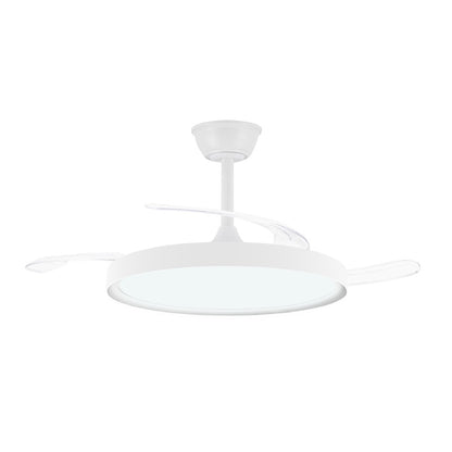 Ventilador moderno con aspas retráctiles ideal para salones