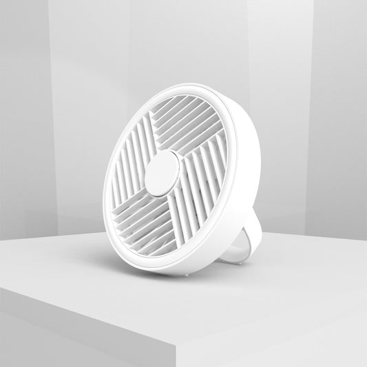 Ventilador Portátil Recargable Splash 5.5W con Luz LED Blanco CristalRecord - vista principal | CristalRecord