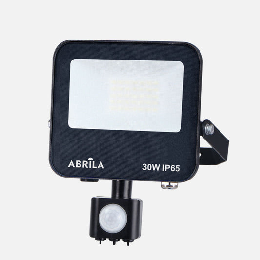 Proyector LED Boiro 30W Sensor Movimiento Negro Fabrilamp - Vista frontal principal en fondo blanco | LuzGurú