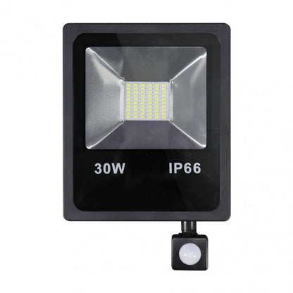 Proyector LED con Sensor Olivino 30W 6500k Negro Fabrilamp - Vista frontal