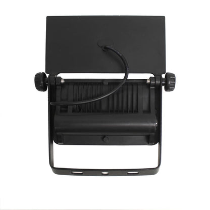 Proyector Telia fabricado con materiales resistentes color negro, ideal para exteriores