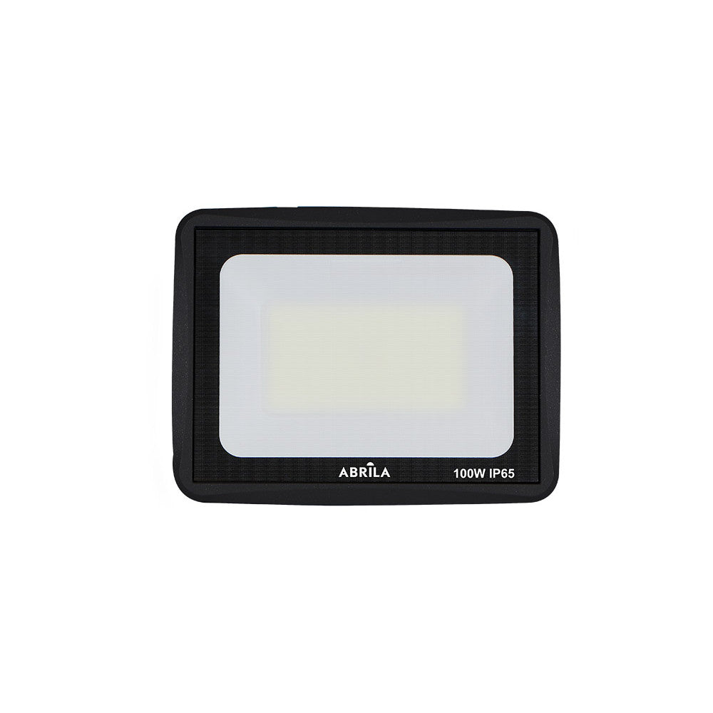 Proyector Zircon fabricado en aluminio color negro, ideal para exteriores