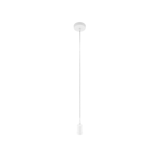 Lámpara Colgante Puja 1xE27 Blanco Metal Fabrilamp - vista principal | Fabrilamp / Abrila · Ref. 201191C01