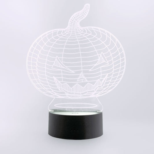 Lámpara Sobremesa 3D Calabaza Halloween CristalRecord 05-889-01-777